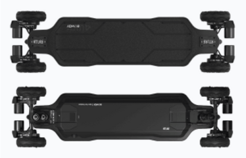 Exway Atlas Carbon-4WD AT. pneumatic all terrain tires and premium build quality and feature set